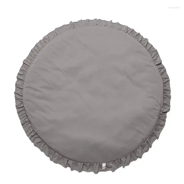 Tapis 100cm dentelle ronde zone tapis enfants bébé pour jouer jeu ramper tapis lavable salon décor