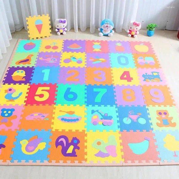 Carpets 10pcs 10pcs / ensemble Numéro de symbole russe R Alphabet Tapis Plancher Puzzle Puzzle Apprenti