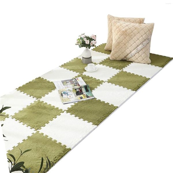 Tapis 11,81 en 14 couleurs en peluche puzzle mousse de sol en mousse de sol tapis tapis de sol entrelacé pour les tampons d'escalade