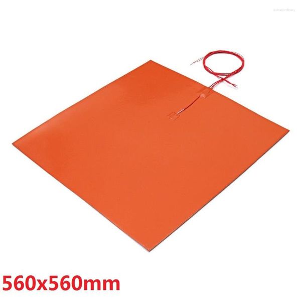 Tapis 110V 1400W 560 560mm Coussin chauffant en silicone pour imprimante 3D avec adhésif NTC 100K