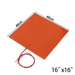 Tapis 110V / 220V 1400W Tapis chauffant en caoutchouc de silicone Coussin chauffant Isolation chauffante pour lit d'imprimante 3D étanche 400x400mm