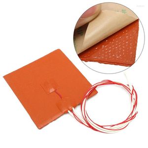 Tapis 120 120mm coussin chauffant en caoutchouc de Silicone Orange température constante avec support adhésif 120W 12V pour lit chauffant