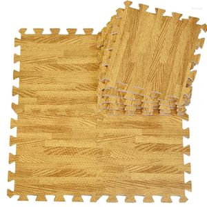 Tapijten 12 stks/set Baby Play Mat Wood Puzzle Mats Eva Foam Kids Speloefening Tapijt Gym Vloer Tiles voor kinderen Soft 30 30 cm