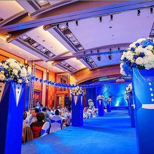 Alfombras 1mx 15m Banquete de boda blanca azul Celebración del evento del festival de cine de la alfombra Decoración de recompensas al aire libre alfombra