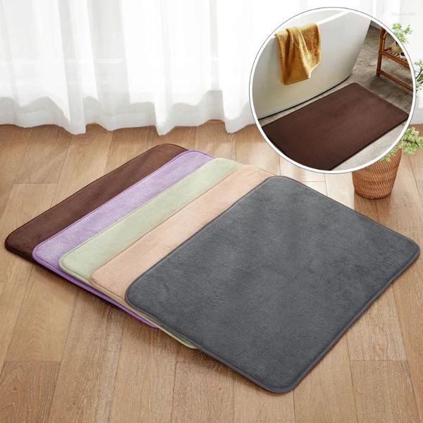 Tapis 1pc salle de bain couleur solide tapis minimaliste confortable confortable tapis haute tarif simple cage de petite taille