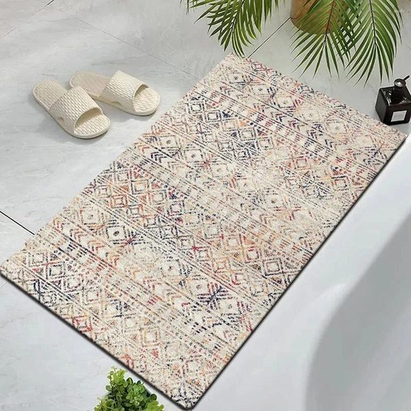 Carpets 1pc Boho Style Mat de sol tapis de salle de bain non glip