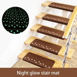 Carpets 1pc Home Night Reflection Stair Mat Stick Stick Step Glue Free Auto-Adhesive Luminous Luminal non glisser Adhesive bâton