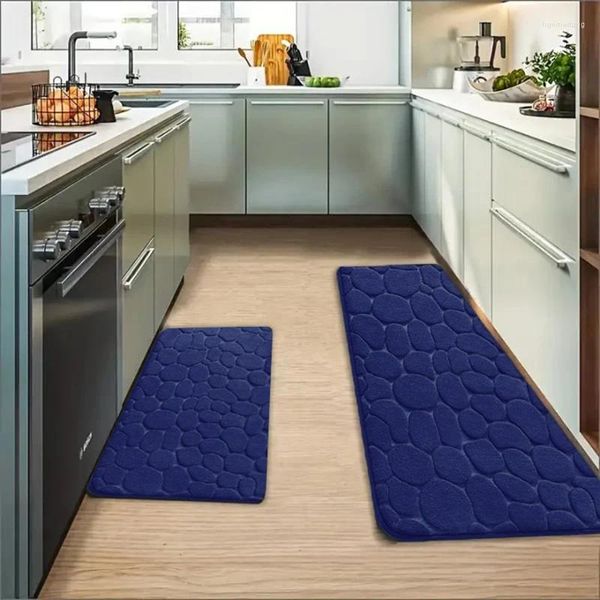 Tapis 1pc cailloux de motif en relief de salle de bain salon salon de cuisine