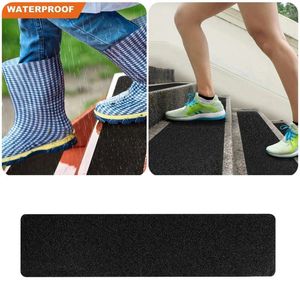 Tapis 1pc ruban d'escalier adhérence extérieure non escaliers martelle étapes autocollant noir traction pvc pvc givré gabarit d'usure