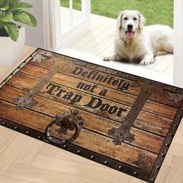 Carpets 1pc Boîte en bois Piège Print Porte Porte absorbant Absorbant Lavable Décor de maison Tapis Dirt Dirt Room de salon