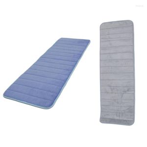 Tapijten 2 stcs 120x40 cm absorberende niet -slip traagschuim keuken slaapkamer deur vloer mat tapijt tapijt grijs donkerblauw