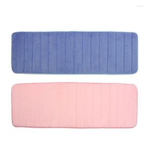 Alfombras 2 uds 120X40cm absorbente antideslizante espuma viscoelástica cocina dormitorio puerta piso alfombra alfombra azul oscuro rosa