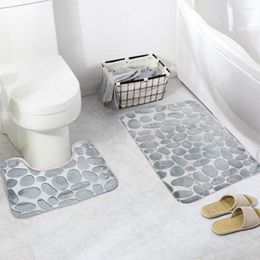 Tapijten 2 pc's bad flanel tapijtkit 3d home decor gebied vloerkleed badkamer niet slipmat set toiletdeur d30
