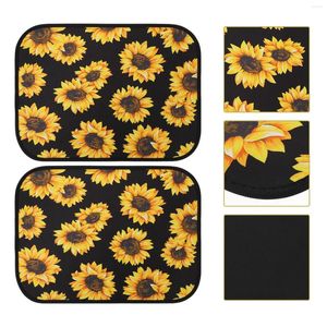 Tapis 2 pièces tapis de sol de voiture tapis intérieurs mats pour tapis arrière de pied de véhicule en polyester imperméable doux