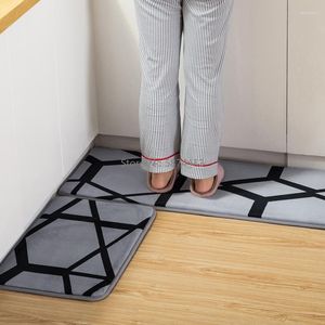 Tapijten 2 stuks / set keukenmatten minimalistische stijl tapijt decoratie niet-slip absorberende vloer mat huis ingangsdeur