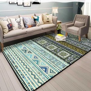Tapis 2022EHOMEBUY Style bohème carré tapis anti-dérapant imprimé motif géométrique pour salon/chambre à coucher Protection du sol tapis de maison