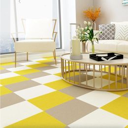 Tapijten 2023 Zelfklevend DIY splicing huishoudelijke vloer mat slaapkamer woonkamer kinderkeuken geen slip tapijt 10 kleuren 1 stc