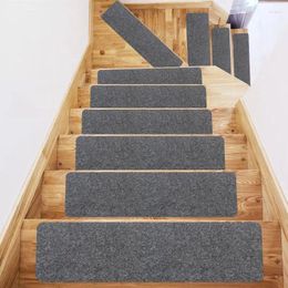 Carpets 20cmx76cm escalier solide tapis auto-adhésif non glissant les escaliers de plancher étalant le tapis protecteur durable du tapis de protecteur durable