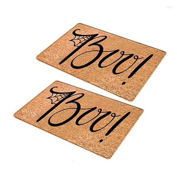 Tapis 2PC Halloween Paillasson Couverture - Tapis de porte d'entrée Salle de bain Cuisine Couloir Doux Antidérapant Fond Intérieur Extérieur Tapis Décor