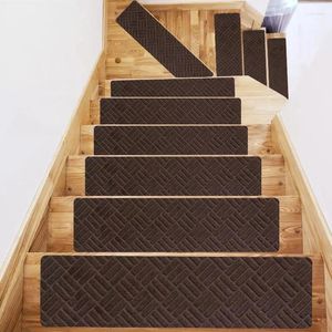 Carpets 2pcs 76x20cm Matte de tapis d'escalier de tapis non glissant à la maison