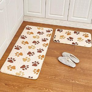 Tapijten 2 stks Moderne keukenmat Doormat anti-slip vloer Tapijten Balkon Badkamer Tapijt Set Badmatten Waterabsorptie Tapetedeur