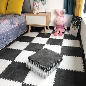 Tapijten 3/6/9 stcs/veel zachte pluche kindertapijt baby speelmat kinderen tapijten speelgoed Eva Foam Puzzle Interlock Floor Mats