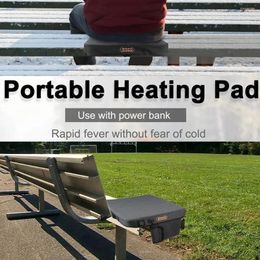 Alfombras 3 niveles de calor al aire libre asientos con calefacción con colchoneta de campamento USB para acampar para el estadio de invierno playa deportiva interior