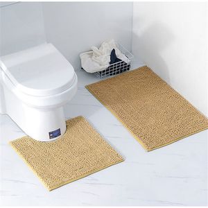 Tapis 3 pièces ensemble tapis de sol en chenille maison antidérapant salle de bain absorbant séchage rapide coussinets de pied tapis de toilette épaissi petit tapis 230620