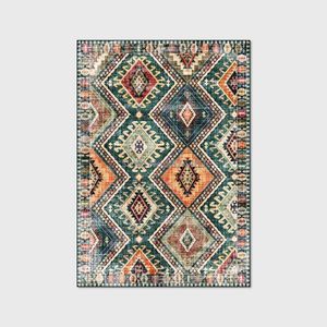 Tapijten 300 cm mode groene rhombus geometrische stiksel etnische stijl woonkamer slaapkamer bed tapijtbodem mat aanpassing Carpets