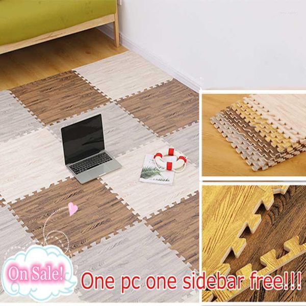 Tappeti 30cm Tappetino per puzzle in grana di legno Baby Schiuma EVA Interlock Piastrelle Tappeto strisciante Gioco per bambini Camera da letto Soggiorno Pavimento morbido 1pcTappeti