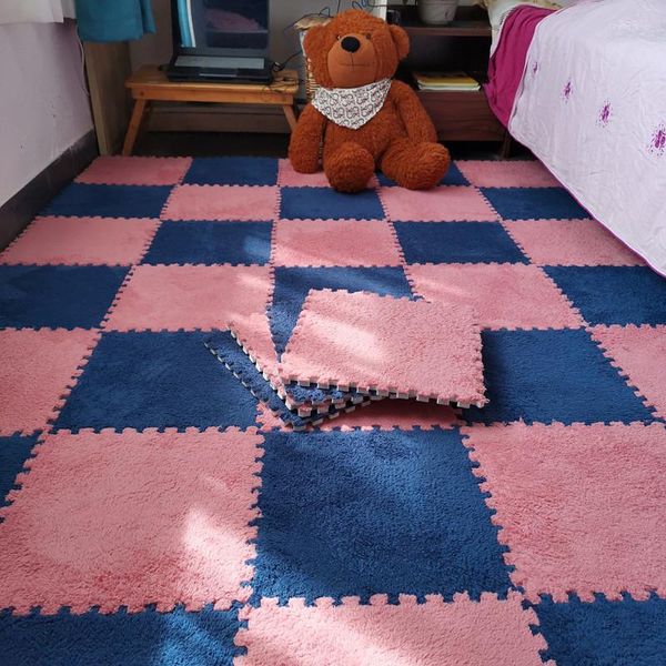 Tapis 30cmx30cm 1pcs salon chambre enfants doux patchwork tapis cube magique tapis antidérapant mode escalade bébé