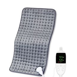 Tapis 30x60cm coussin chauffant électrique minuterie pour épaule cou dos colonne vertébrale jambe soulagement de la douleur hiver plus chaud Wrap temp chauffe