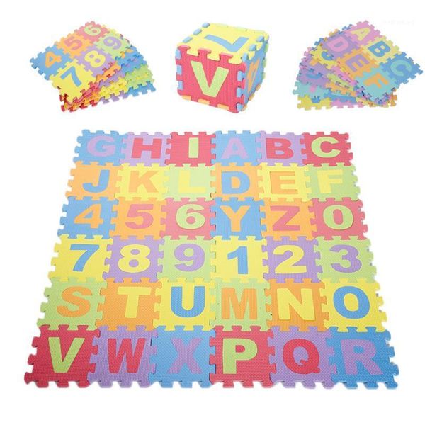 Tapis 36 pièces tapis tapis activité Puzzle tapis Split Joint enfants tapis motif Animal bébé doux exercice carreaux de sol jouer Naw1