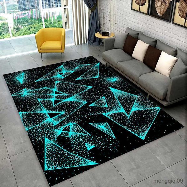Tapis 3D abstrait miroir tapis de sol mode illusion géométrique petit tapis de sol pour salon chambre à coucher grand tapis maison tapis antidérapant R230726