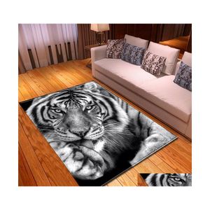 Tapis 3D dessin animé enfant pour salon chambre à coucher Tapis enfants tapis de sol salon de cuisine grand tigre lion tapis décor à la maison drop del dhapm