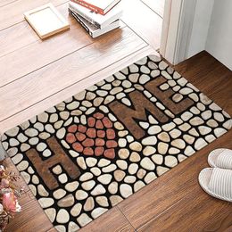 Tapijten 3d Cobblestone Welkom huis ingang Deur mat badkamer balkon balket tapijt niet -slip keuken hal tapijt alfombra 230525