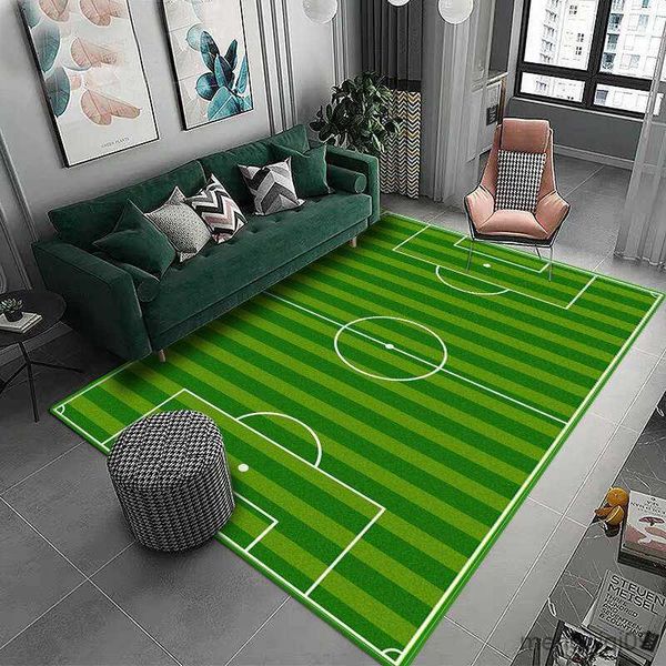 Tapis Tapis de terrain de football 3D pour chambre d'enfant Tapis de sol doux Microfibre Grand tapis Enfants Lavable Chambre de bébé Tapis de jeu Garçons Tapis R230725