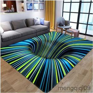 Tapis 3D Illusion Tapis pour Chambre Salon Géométrique Optique Porte D'entrée Tapis De Sol Doux Antidérapant Tapis Décor À La Maison R230725