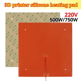 Alfombras de la impresora 3D Pad, la almohadilla de calentamiento de silicona 220V Cama del calentador 200/220/335/300/310 mm de goma impermeable 750W/500W para ender-3 CR10 Mat