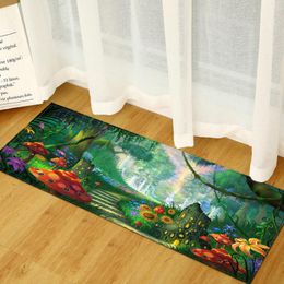 Tapis 3D scénique imprimé tapis de sol paillasson pour tapis d'entrée microfibre anti-dérapant cuisine tapis de bain tapis de chevet tapis de douche