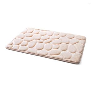 Tapijten 3D Zacht tapijt Cobblestone Theraps schuim Matten Huis Toiletdeur Mat Absorberende niet-slip keukenvloer Tapijt 40 60 cm