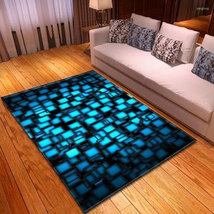 Tapijten 3d vierkant groot tapijt voor woonkamer en slaapkamer tapijten blauwe sytle kinderen kamers Kidbank Mat Home Decor Aangepast