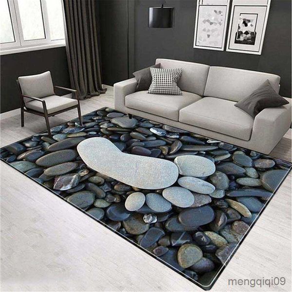 Tapis 3D Pierre Imprimé Tapis Grand Salon Antidérapant Tapis Maison Hall D'entrée Chambre Décor Confort Tapis Tapis Grand Tapis R230720