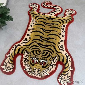 Tapis 3D Tufting Tiger Tapis Doux En Peluche Antidérapant Absorbant Tapis De Bain Tufté Animal Tapis De Sol Salon Tapis Décor À La Maison Coussin De Chevet R230720