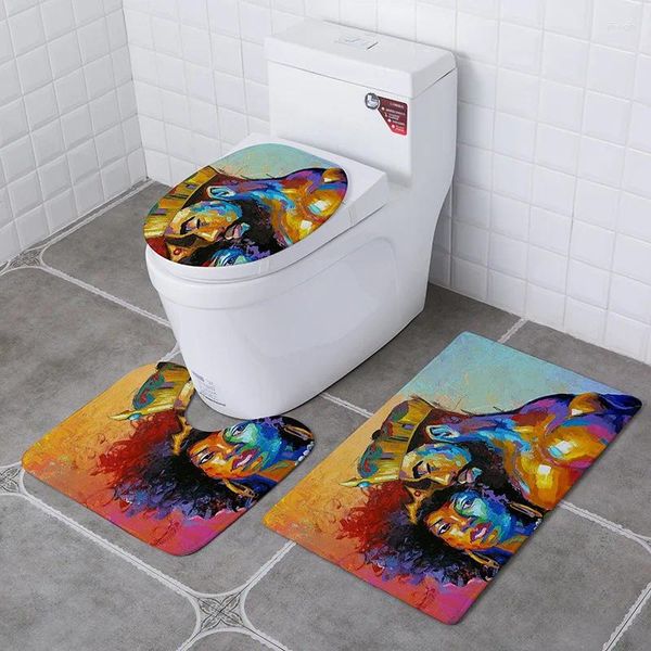 Alfombras 3pcs/colaboradores de la puerta del baño alfombra de baño alfombra de baño suave absorbente esteras