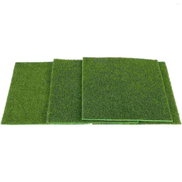 Alfombras 4 pcs giai green hada de hada lecho de hierba relajantes adornos en miniatura decoración de la casa del jardín artificial