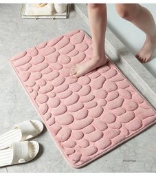 Tapis 40 60cm non glissé pavé de salle de bain en relief baignoire de baignoire de planche côté plancher absorbant pailtre