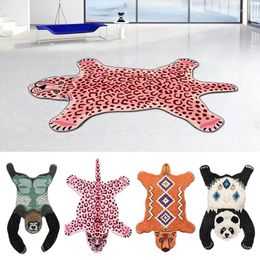 Carpets 40x60 / 50x80cm 15Styles Plance Panda Leopard Tiger Girafe Gorilla Mot Match Tapond Carpet salon Chambre de décoration affiche