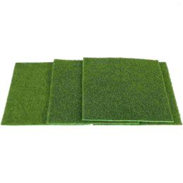 Carpets 4pcs Artificial Garden Grass Life - Fairy Plants Area Rugsature Ornement DIY (5 x 9 pouces)