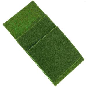 Carpets 4pcs Fairy Green Toys Miniature Ornement Ornement Mini House Craft Pot 15 x 15cm (vert)
